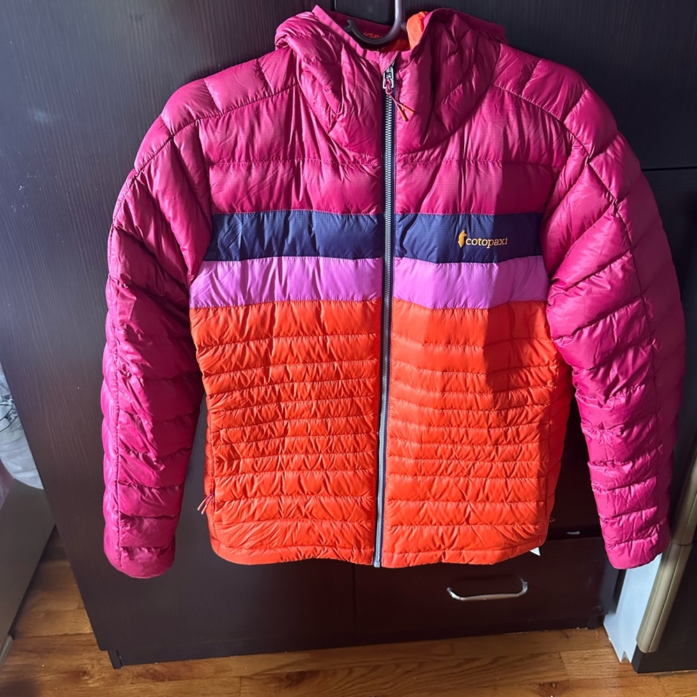 Cotopaxi Multicolor Hooded Jacket - Pink, Purple, Orange